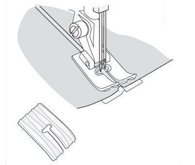 Piedino per nervature a 3 scanalature con piastrina