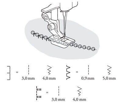 Piedino per perline mini 4 mm