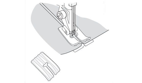 Piedino per nervature a 3 scanalature con piastrina