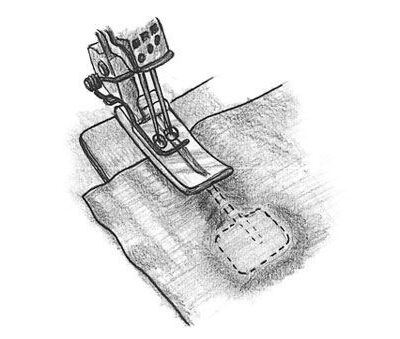 Piedino per nervature e guida
