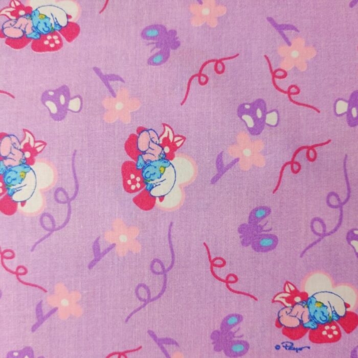 Tessuto in cotone popeline - Puffi