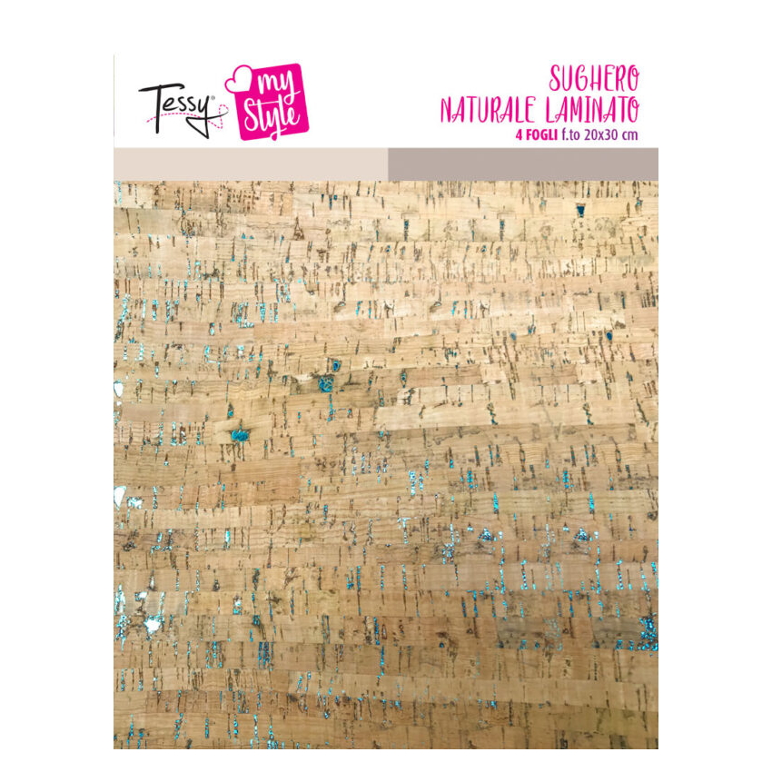 Sughero laminato blu - creattivamente Sughero laminato tessy - azzurro