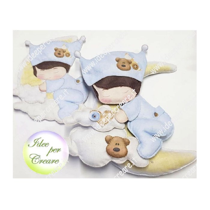 Pannello little boy - creattivamente Pannello coccarda nascita little boy