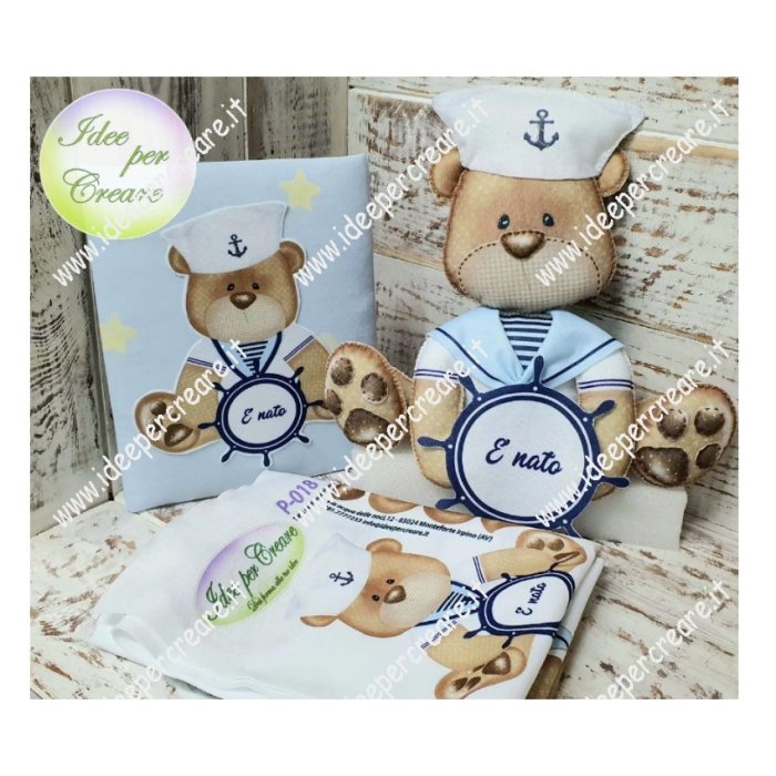 Pannello coccarda orsetto marinaio