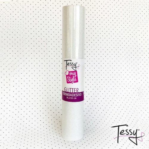 Vinile Termoadesivo TESSY Glitter - Bianco