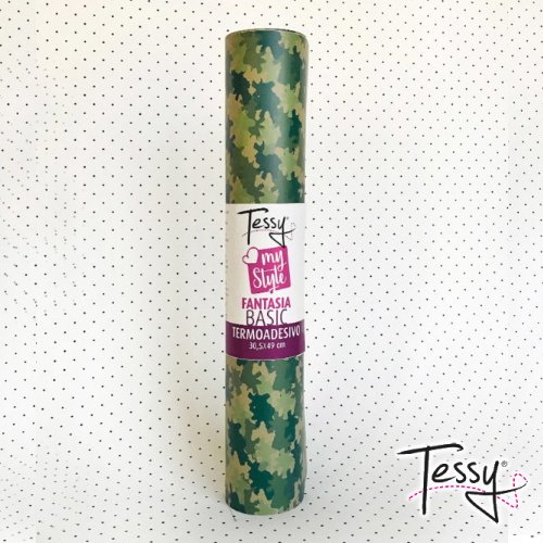 Vinile Termoadesivo TESSY Fantasia - Mimetico Green