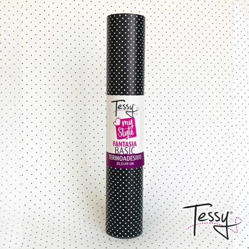Vinile Termoadesivo TESSY Fantasia - Pois nero