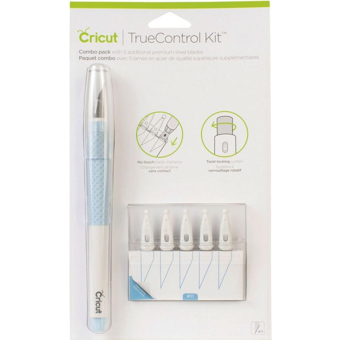 Cricut Kit taglierina TrueControl color azzurro + 5 lame di ricambio - CR2004843