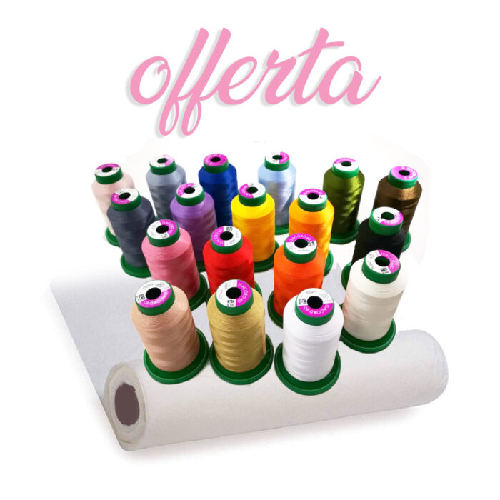 Offerta filati isacord 30pz + 5mt di stabilizzatore