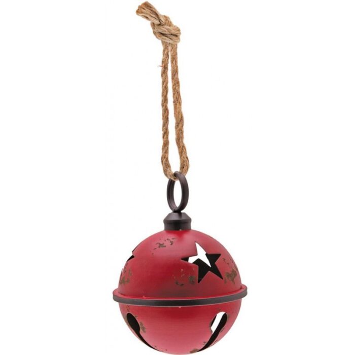 Sonaglio in metallo Ø 21,5 cm - rosso