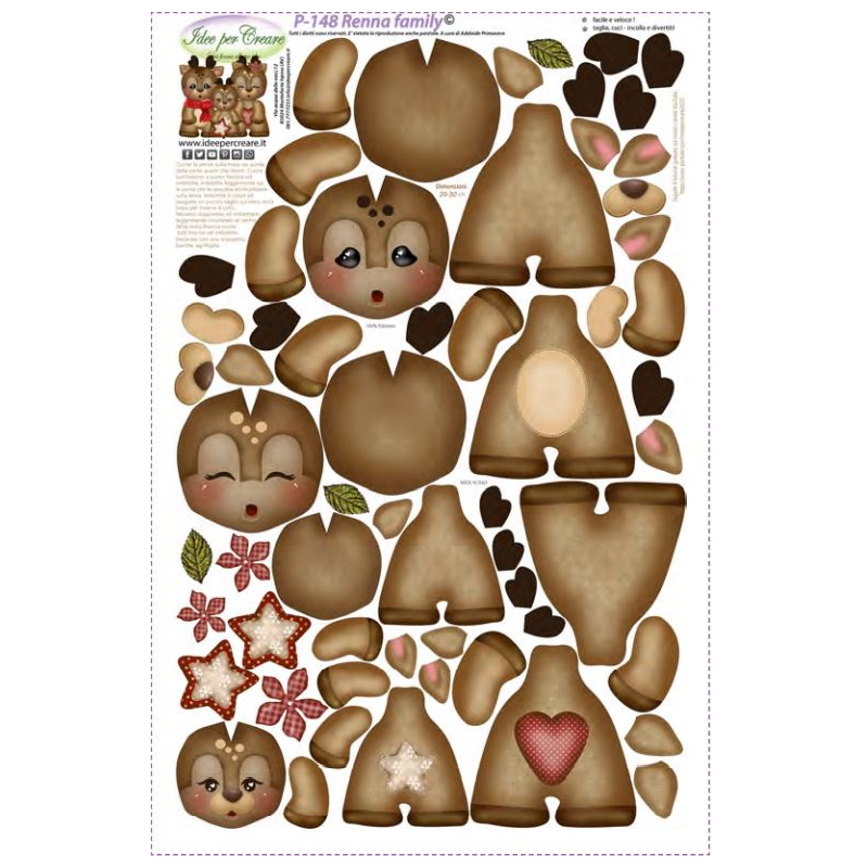 Pannello renna family