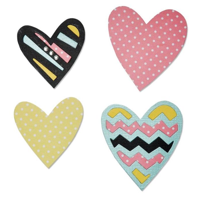 Fustella sizzix bigz cuori tribali - 660495