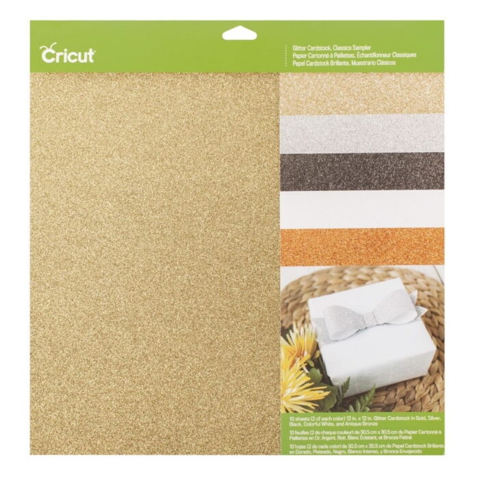 CRICUT 10 FOGLI DI CARTA LUCIDA 5 COLORI GLITTER - CR2003713