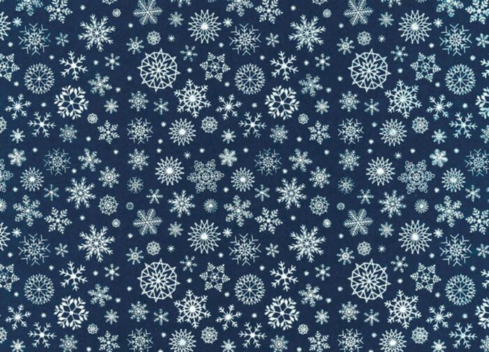 Panno stafil 1mm 30x40 fiocchi neve - blu notte/bianco