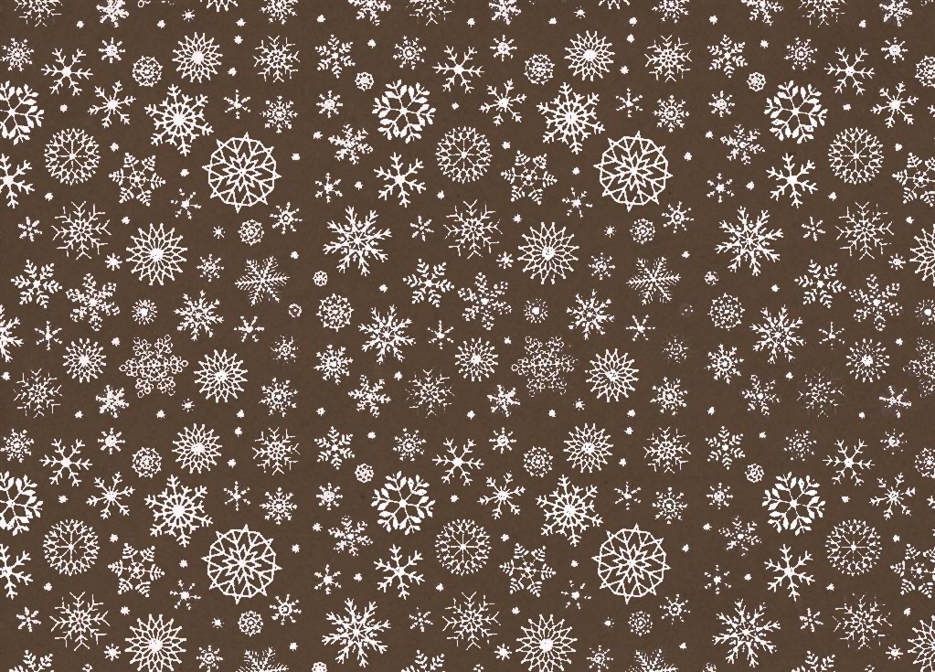 Panno stafil 1mm 30x40 fiocchi neve - marrone melange/bianco