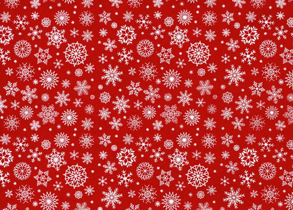 Panno stafil 1mm 30x40 fiocchi neve - rosso/bianco