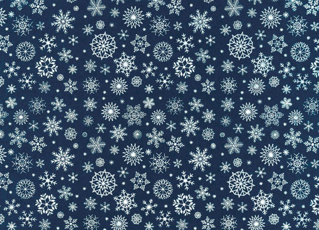 Panno stafil 1mm 30x40 fiocchi neve - blu notte/bianco