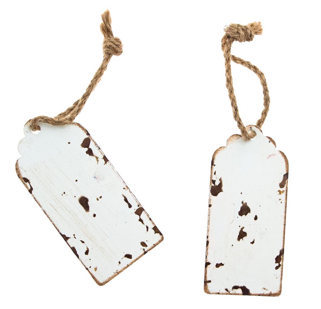 3955 01 1 - creattivamente Targhetta metallo stafil 7x15x0,1 cm - bianco