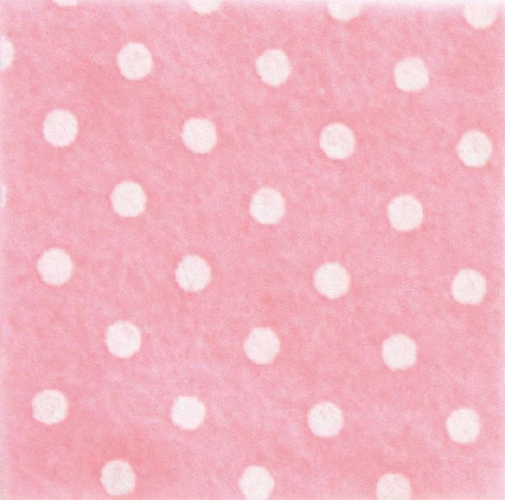 Pannolenci stafil 1mm 90cm pois - rosa/bianco