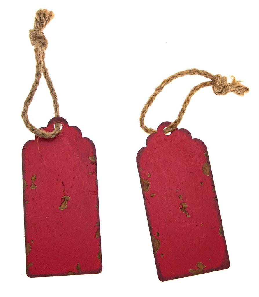 3955 02 1 - creattivamente Targhetta metallo stafil 7x15x0,1 cm - rosso