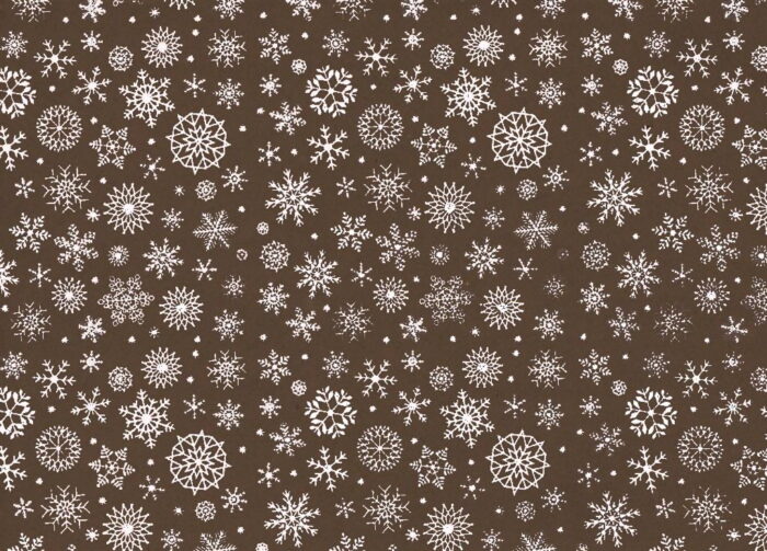 Panno stafil 1mm 30x40 fiocchi neve - marrone melange/bianco