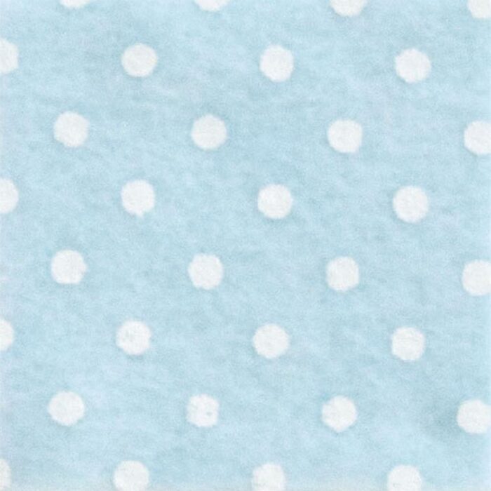 Pannolenci stafil 1mm 90cm pois - celeste/bianco