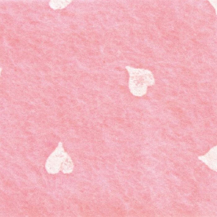 Pannolenci stafil 1mm 90cm cuori - rosa/bianco