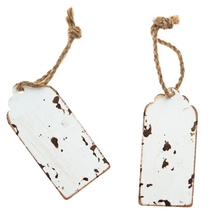 Targhetta metallo stafil 7x15x0,1 cm - bianco