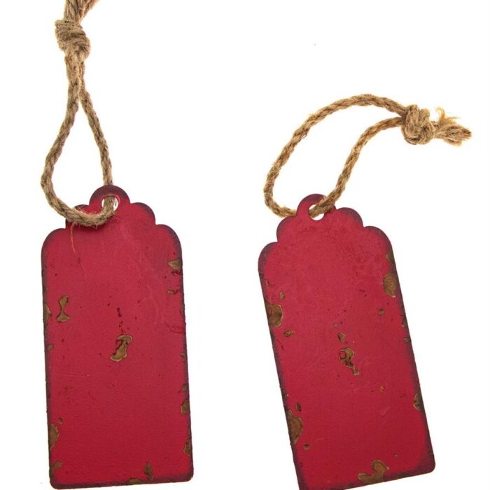 Targhetta metallo stafil 7x15x0,1 cm - rosso