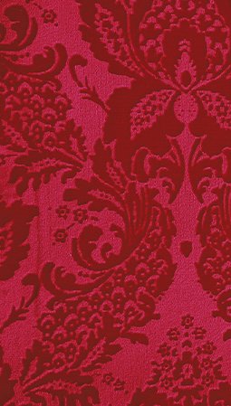 Velluto devore' broccato col. Rosso teatro 40x70