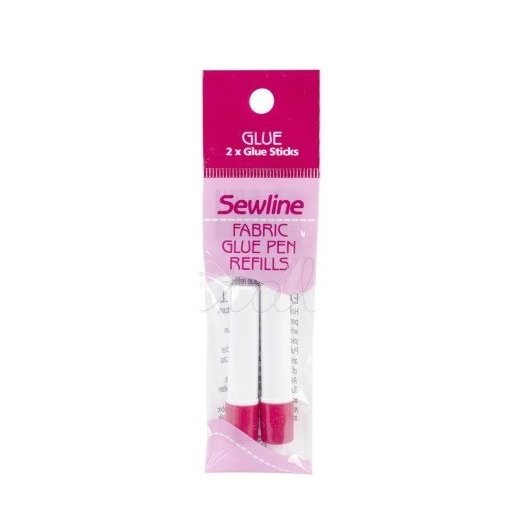 GLUE PEN - 2 Ricariche per Colla Stick per Tessuto Idrosolubile Blu