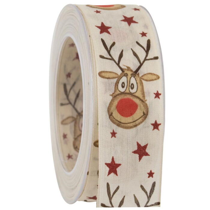 Nastro red nose rudi 40mm c. rinforzo - crema