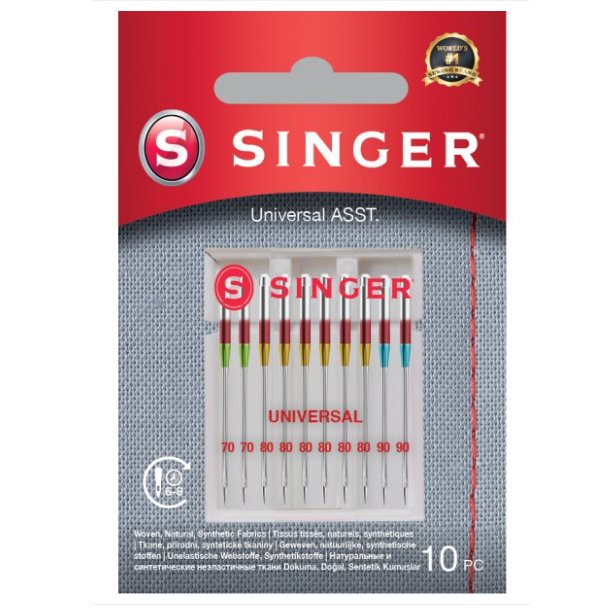 Aghi Singer a Punta Arrotondata 10pc Misti 70/80/90