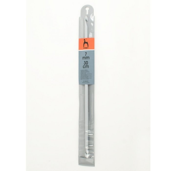 Uncinetto tunisi doppia punta 7 mm pony