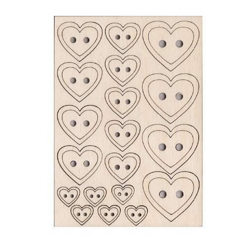 BOTTONI CUORE in legno Renkalik