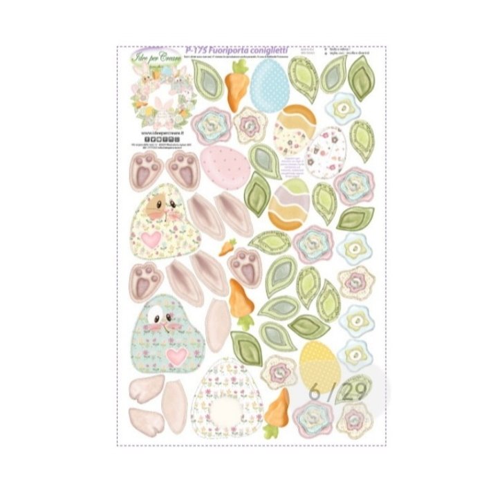Pannello fuoriporta coniglietti - p175
