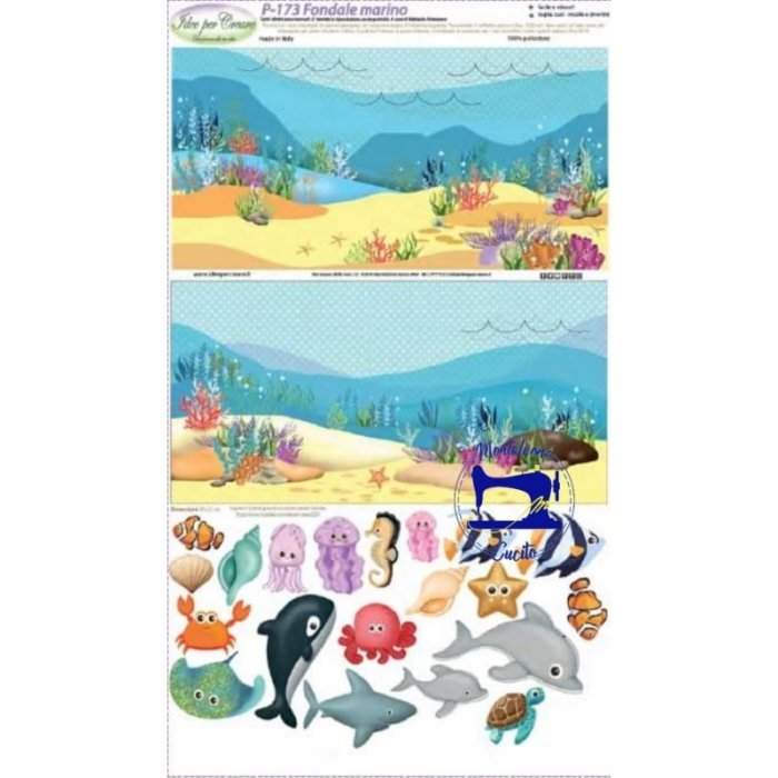 Pannello libro fondale marino - p173