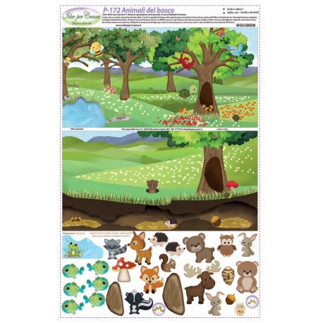 Pannello LIBRO ANIMALI DEL BOSCO - P172