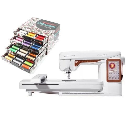 Macchina per cucire e ricamare Husqvarna Viking Designer Topaz 40 + kit filati - 5 ANNI DI GARANZIA