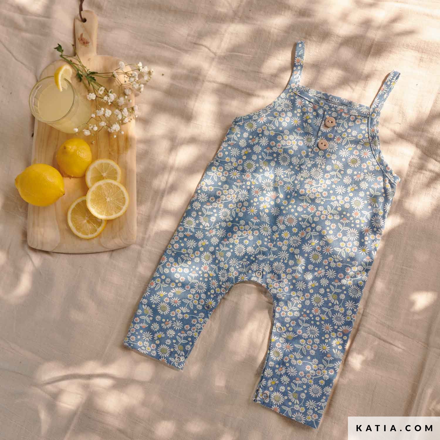 Nuovo margherite colorate in tessuto fine denim stampato 100% cotone - immagine 2