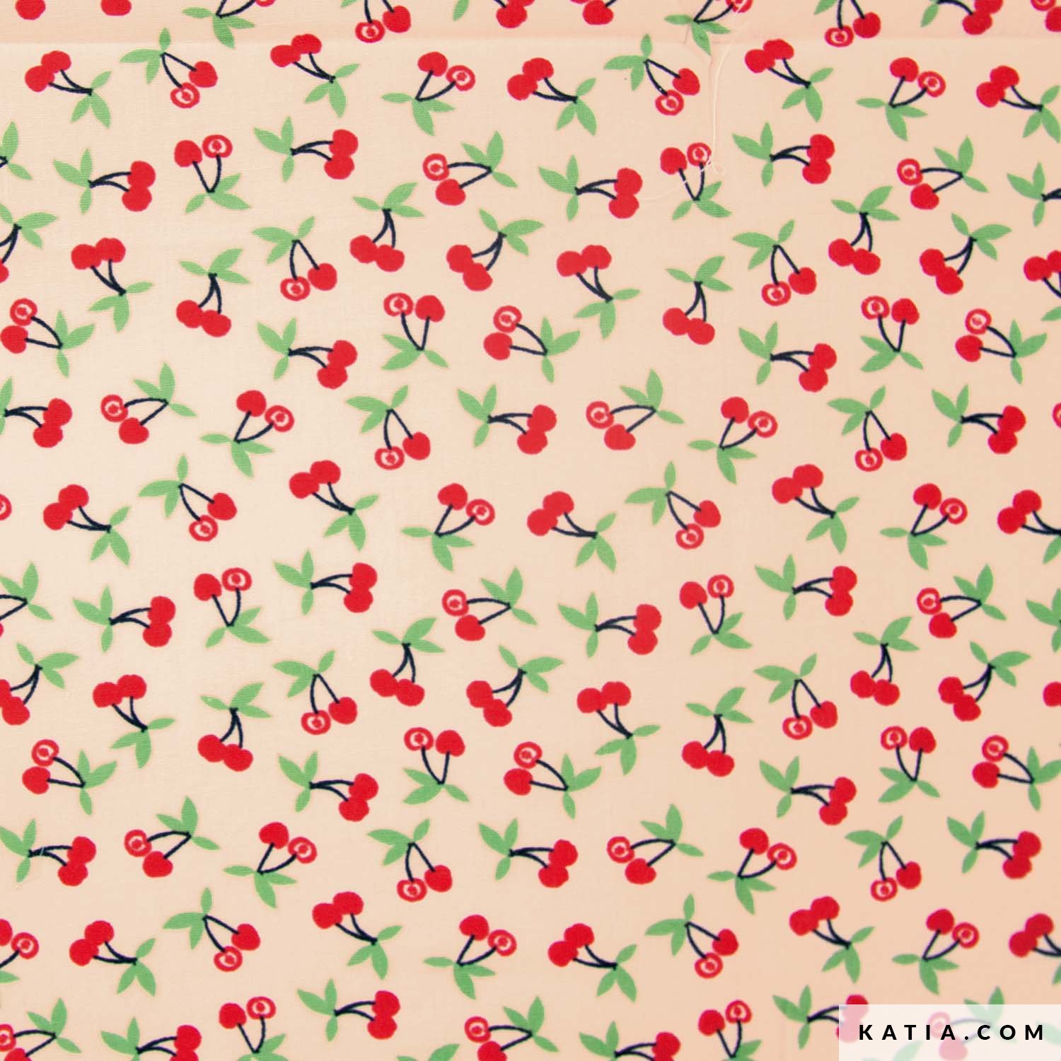 Nuovo tessuto popeline in cotone poplin cherries 100% cotone