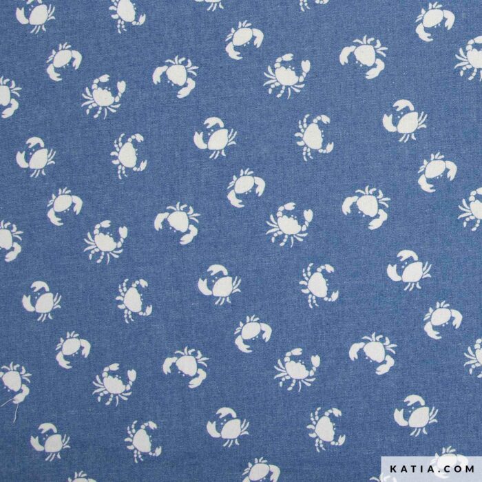 Nuovo DENIM TESSUTO DENIM CRABS
