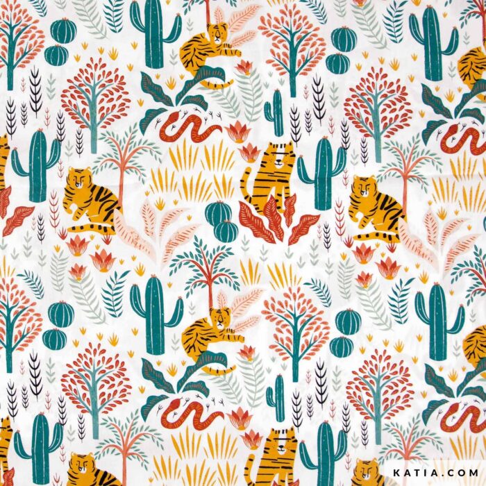 Nuovo TESSUTO POPELINE IN COTONE POPLIN AFRICA MAIN 100% Cotone