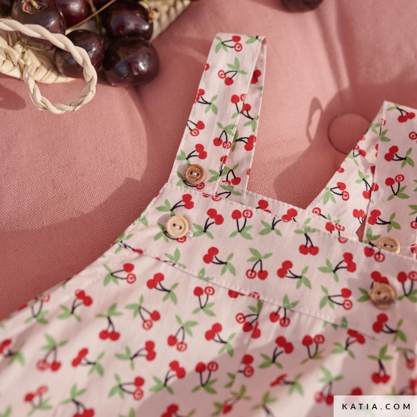 Nuovo tessuto popeline in cotone poplin cherries 100% cotone - immagine 4