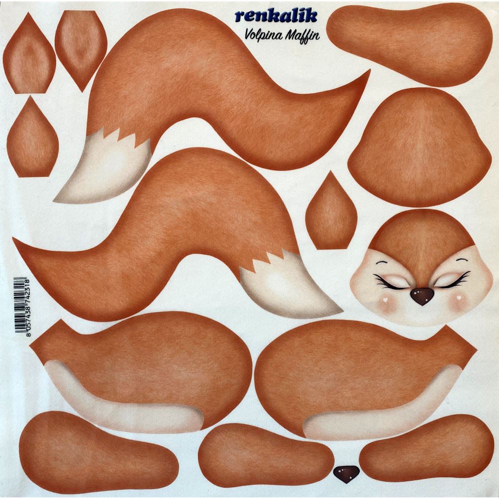 Panno kraft 3d volpina maffin renkalik