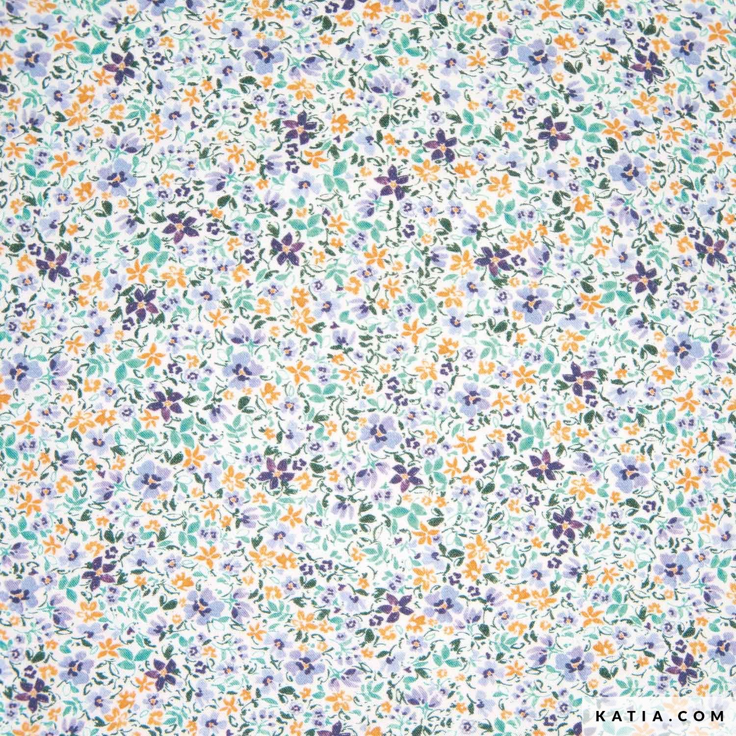 Tessuto in viscosa ecovero aquarelle landscape