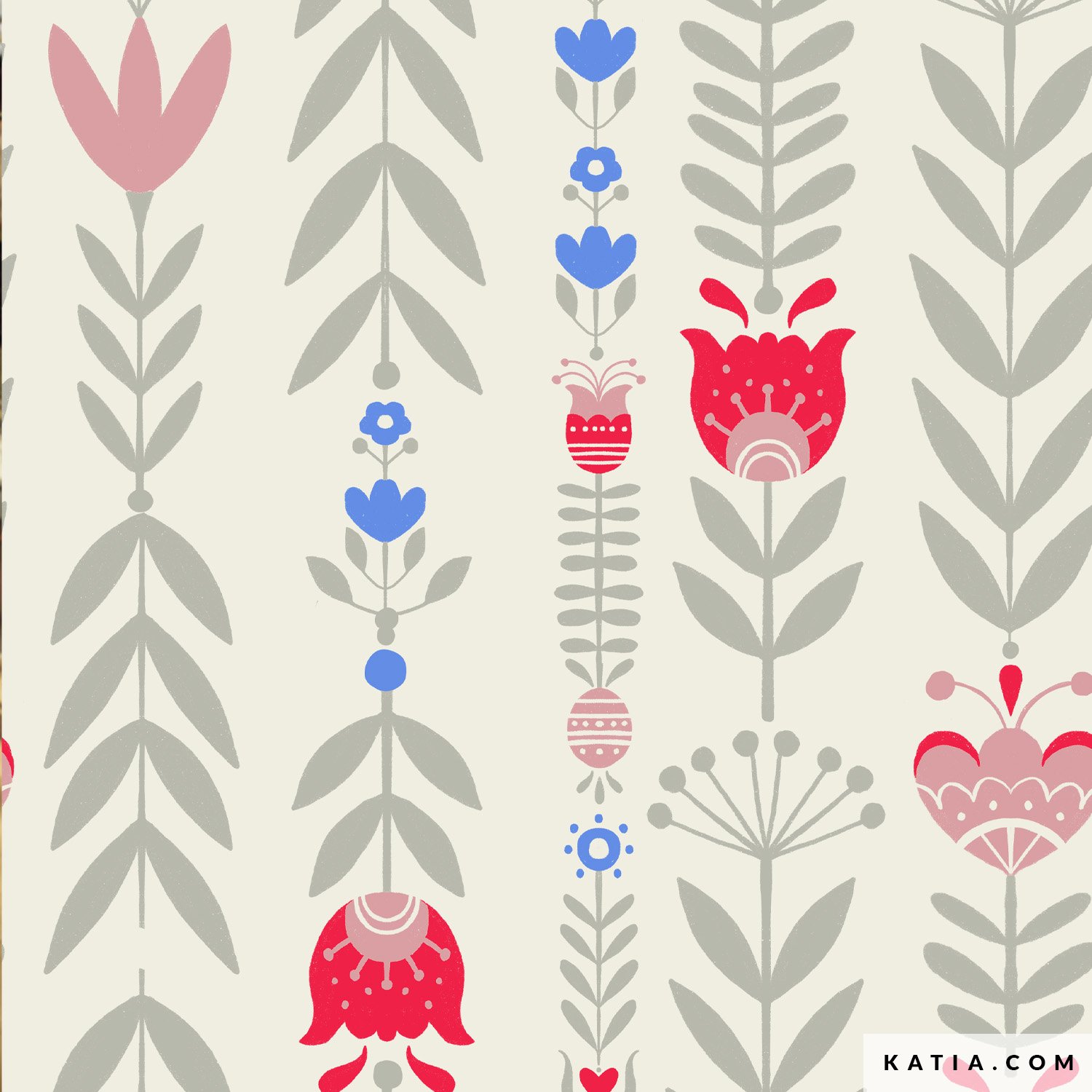 Tessuto loneta canvas easter tulips