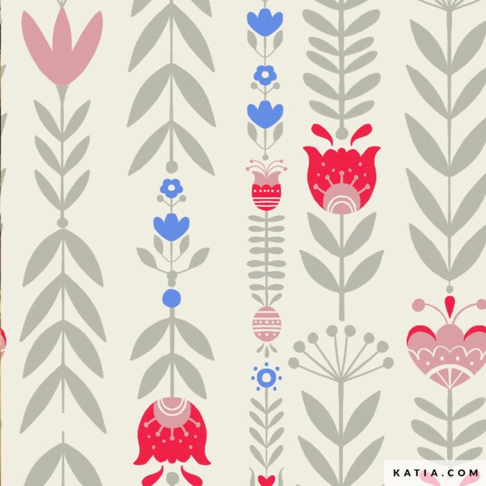 TESSUTO LONETA CANVAS EASTER TULIPS