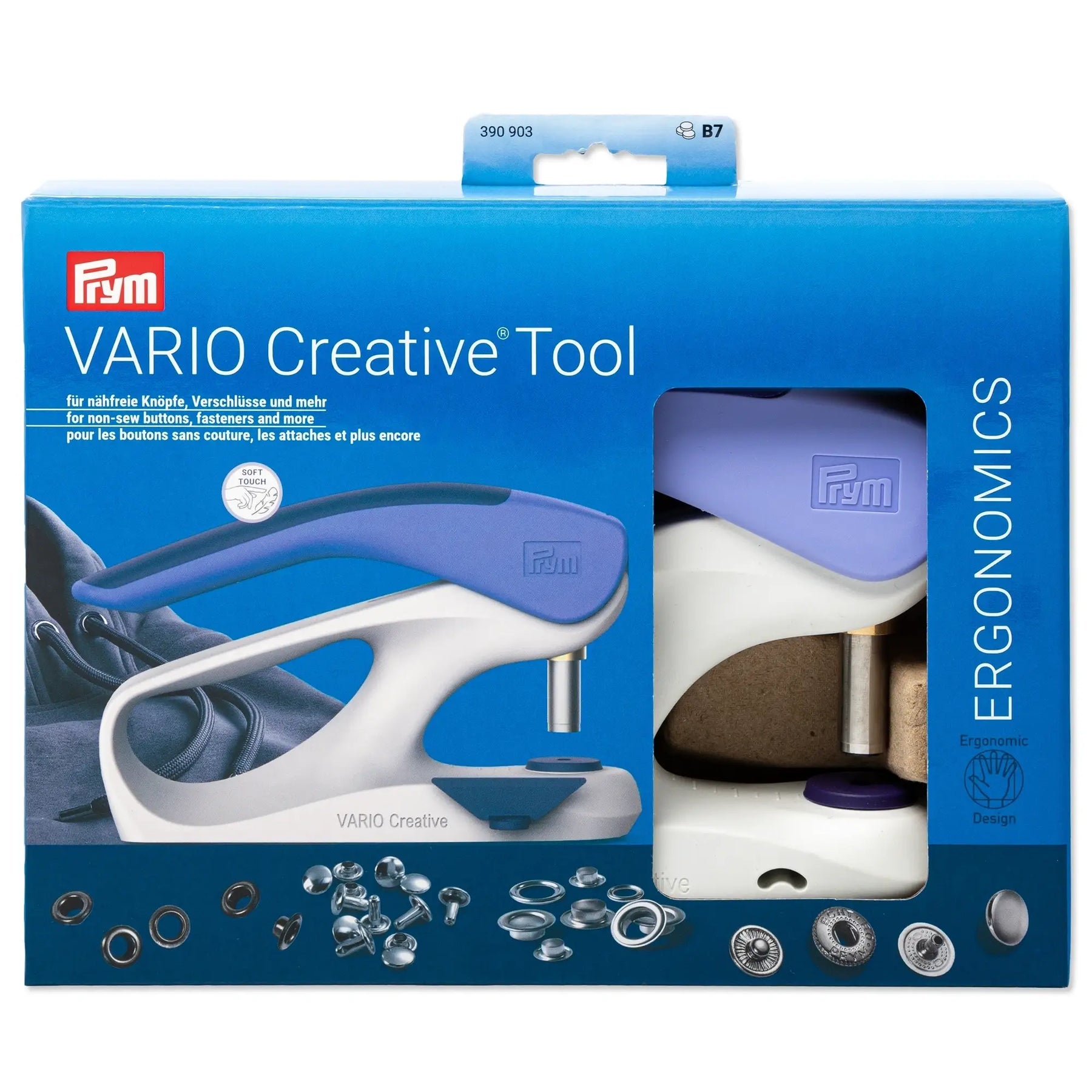 Vario creative tool prym pinza torchietto bottoni automatici occhielli rivetti 390903 punzonatura applicazione - immagine 6