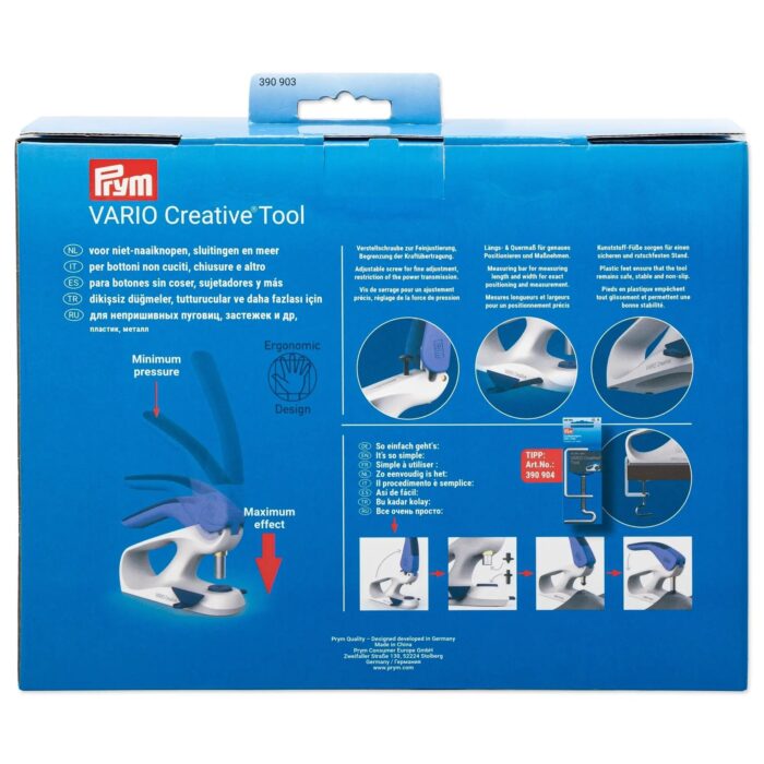 Vario creative tool prym pinza torchietto bottoni automatici occhielli rivetti 390903 punzonatura applicazione - immagine 7